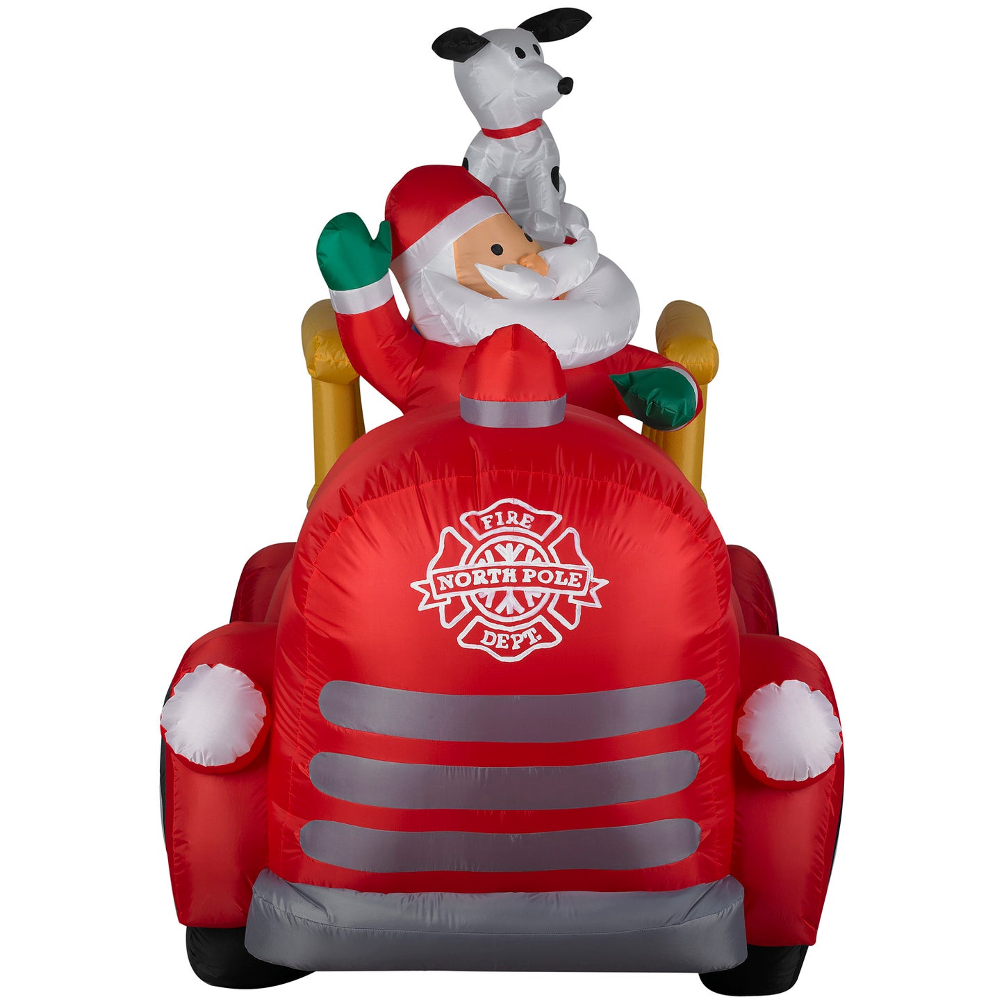 Christmas Inflatable Santa's Vintage Fire Truck, 5 ft Tall image 3
