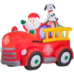 Load image into Gallery viewer, Gemmy Christmas Inflatable Santa&#39;s Vintage Fire Truck, 5 ft Tall, Multi
