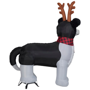 Gemmy Christmas Inflatable Border Collie, 6 ft Tall, Multi