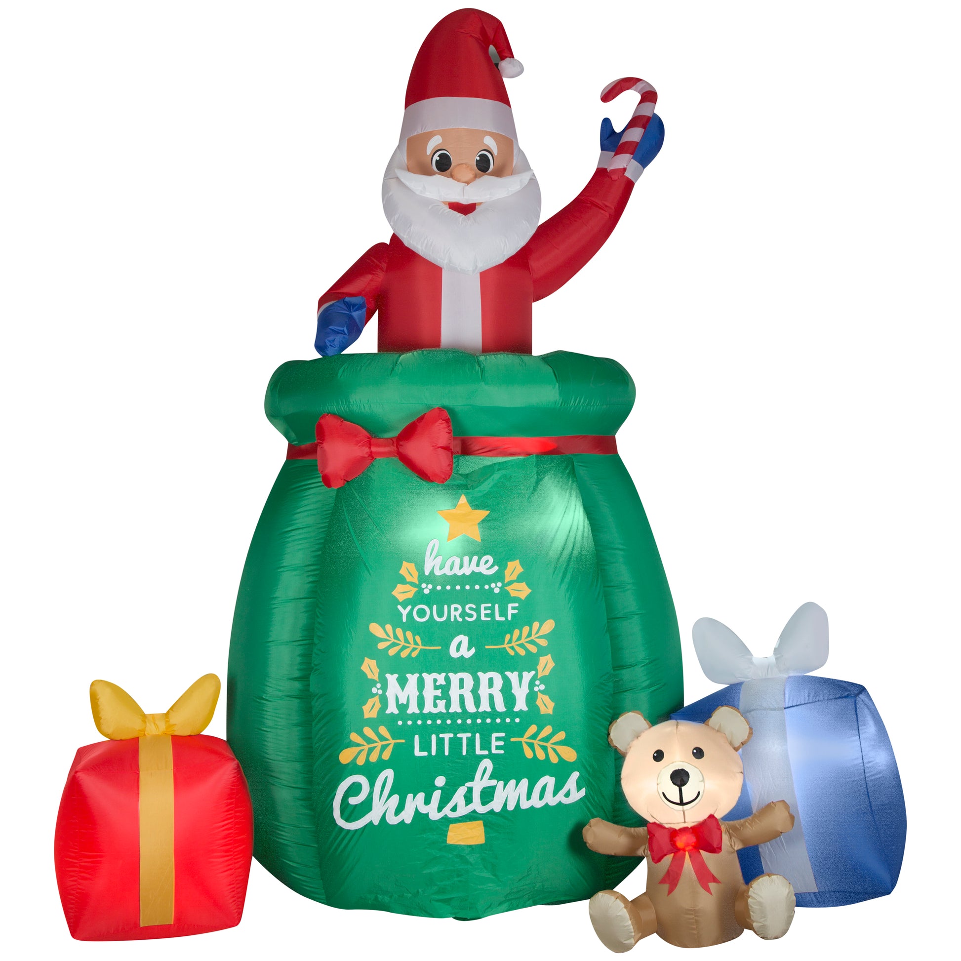 10-Ft Giant Animated Santa in a Gift Sack Christmas Inflatable
