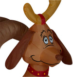 Load image into Gallery viewer, Gemmy Christmas Airblown Inflatable Grinch and Max in Sleigh Colossal Scene Dr. Seuss , 12 ft Tall
