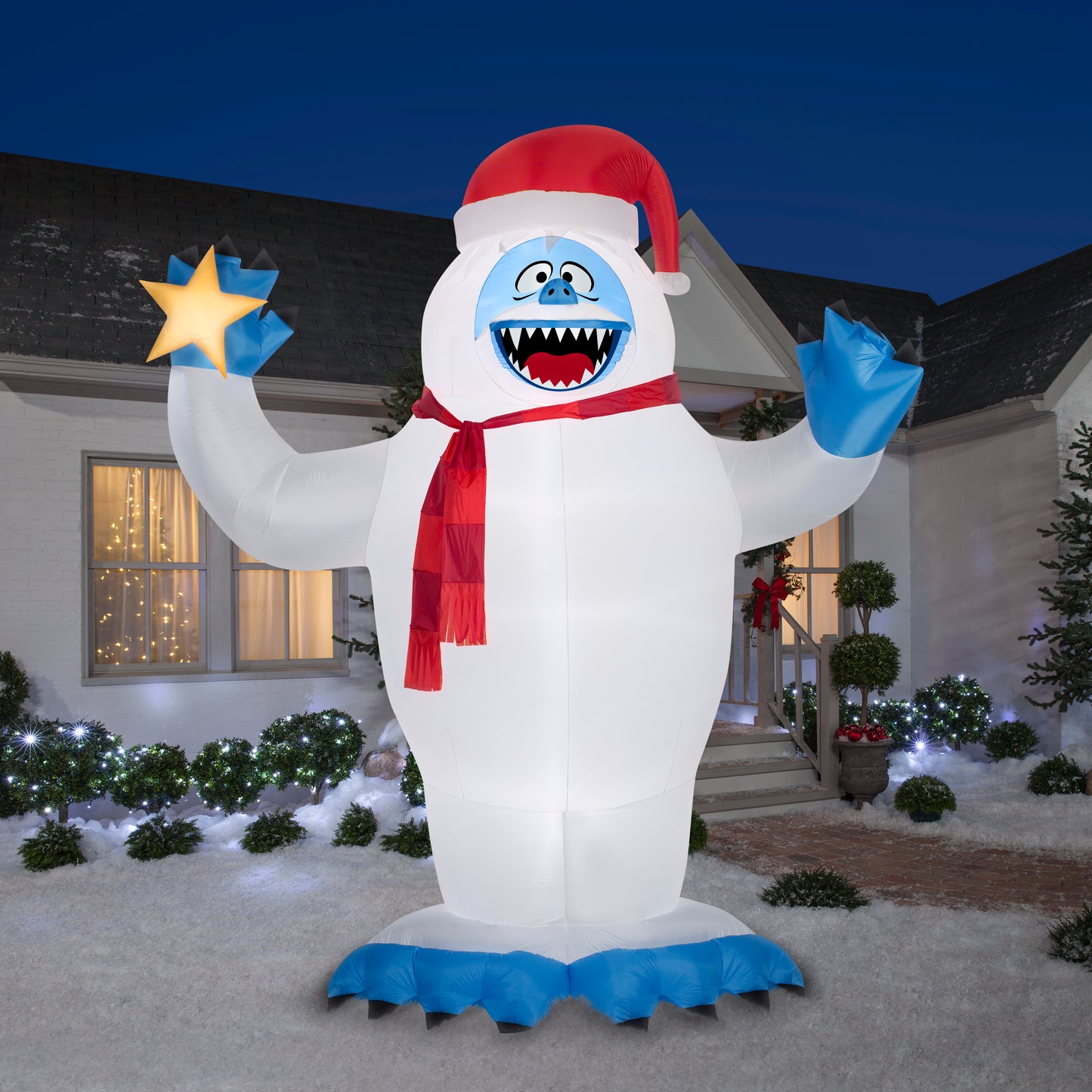 12' Bumble w/ Santa Hat Christmas Inflatable lifestyle