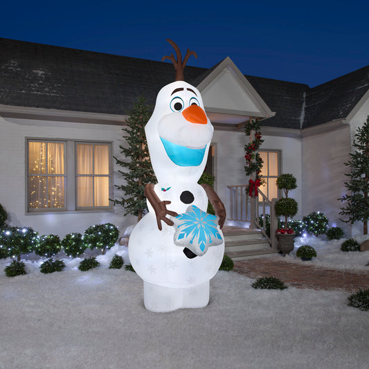 Christmas Inflatable Olaf with Snowflake, 11 ft Tall lifestyle