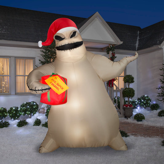 Giant Inflatable Oogie Boogie with Present for Lock, Shock and Barrel, 10.5 ft Tall lifestyle