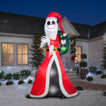 Load image into Gallery viewer, Gemmy Giant Christmas Inflatable Jack Skellington as Sandy Claws, 10 ft Tall, Multi
