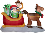 Load image into Gallery viewer, Gemmy Christmas Airblown Inflatable Toy Story w/Sleigh Scene Disney , 5 ft Tall, Multi
