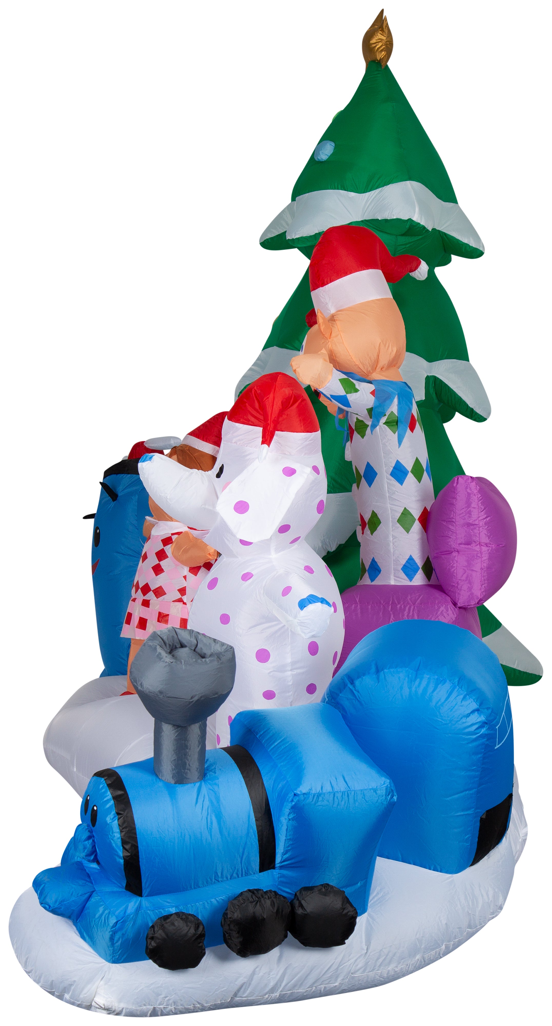Gemmy Christmas Airblown Inflatable Misfit Toys Scene Rudolph , 7 ft Tall, Multi