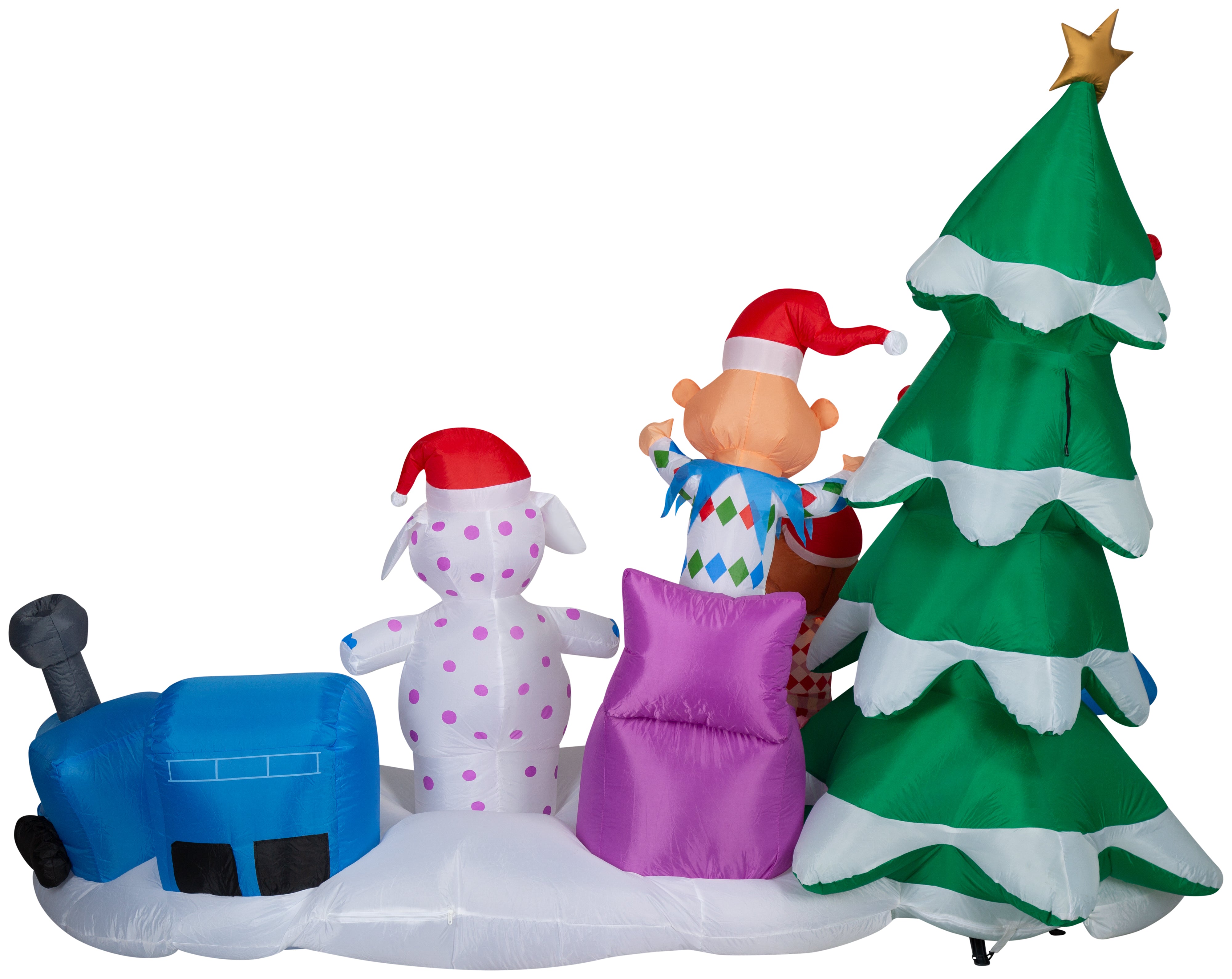 Gemmy Christmas Airblown Inflatable Misfit Toys Scene Rudolph , 7 ft Tall, Multi