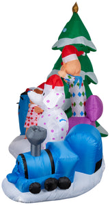 Gemmy Christmas Airblown Inflatable Misfit Toys Scene Rudolph , 7 ft Tall, Multi