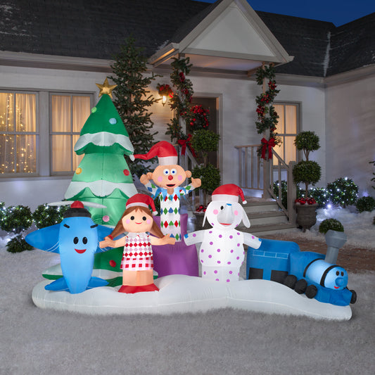 Christmas Inflatable Misfit Toys Scene Rudolph, 7 ft Tall lifestyle