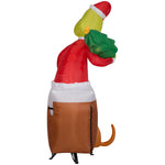 Load image into Gallery viewer, Gemmy Christmas Inflatable Grinch and Max Chimney Scene, 5.5 ft Tall, Multi
