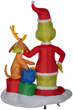 Load image into Gallery viewer, Gemmy Christmas Airblown Inflatable Grinch and Max w/Presents Scene Dr. Seuss , 6 ft Tall, Multi
