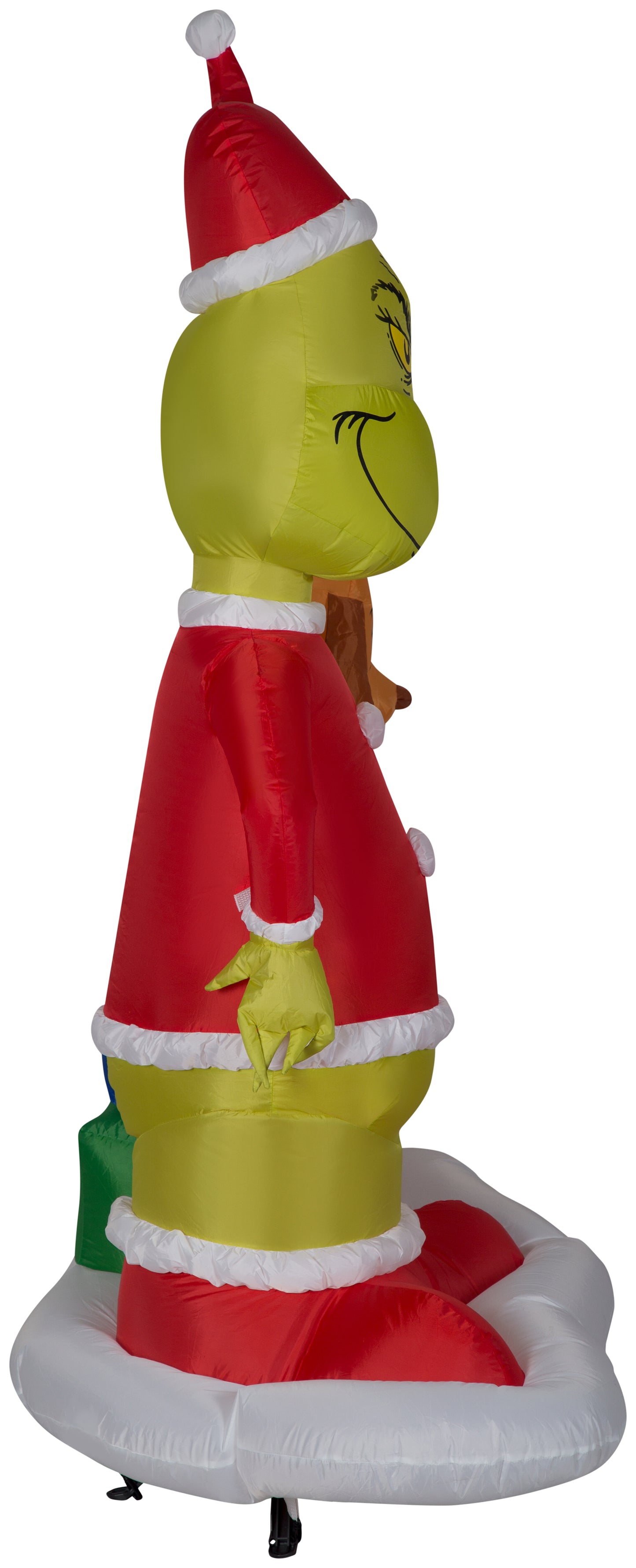 Gemmy Christmas Airblown Inflatable Grinch and Max w/Presents Scene Dr. Seuss , 6 ft Tall, Multi