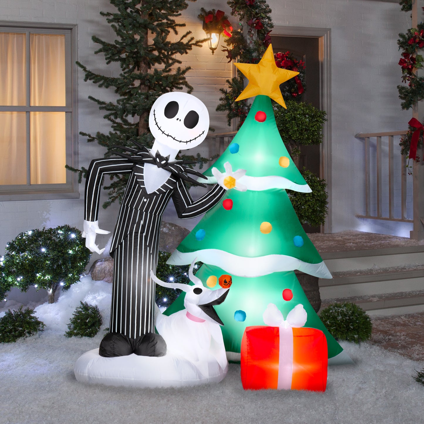 6-Ft Disney Jack and Zero Decorating Christmas Tree Inflatable lifestyle