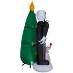 Load image into Gallery viewer, Gemmy Airblown Disney Jack and Zero Decorating Christmas Tree Christmas Inflatable, 6-Ft, LED Yard Decor
