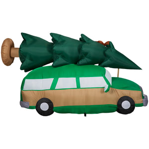 Gemmy Christmas Inflatable Griswold Station Wagon with Tree and Squirrel, 4.5 ft Tall