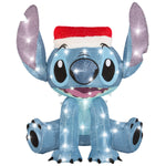 Load image into Gallery viewer, Gemmy 3D Holiday Lighted Tinsel Sculpture Stitch w/Santa Hat 28&quot; Disney, Multicolored
