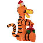 Load image into Gallery viewer, Gemmy Disney Tigger with Present Tinsel Yard Sculpture, 28-Inch, Pre-Lit LED Christmas Decor
