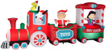 Load image into Gallery viewer, Gemmy Christmas Airblown Inflatable Peanuts Train Scene , 7.5 ft Tall, Multi

