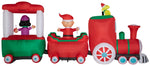 Load image into Gallery viewer, Gemmy Christmas Airblown Inflatable Peanuts Train Scene , 7.5 ft Tall, Multi
