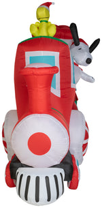 Load image into Gallery viewer, Gemmy Christmas Airblown Inflatable Peanuts Train Scene , 7.5 ft Tall, Multi
