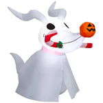 Load image into Gallery viewer, Gemmy Airblown Disney Stylized Zero with Candy Cane Christmas Inflatable, 3-Ft, LED Yard Decor
