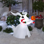 Load image into Gallery viewer, Gemmy Airblown Disney Stylized Zero with Candy Cane Christmas Inflatable, 3-Ft, LED Yard Decor
