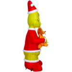 Load image into Gallery viewer, Gemmy Christmas Airblown Inflatable Grinch Holding Max Giant Scene Dr. Seuss , 8 ft Tall
