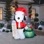 Load image into Gallery viewer, Gemmy Airblown Peanuts Snoopy with List and Gift Sack Christmas Inflatable, 6.5-Ft, LED Yard Decor
