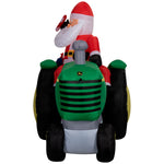 Load image into Gallery viewer, Gemmy Christmas Airblown Inflatable John Deere Tractor w/Santa Scene Deere, 5.5 ft Tall
