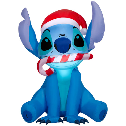 3-Ft Stitch in Santa Hat Christmas Inflatable