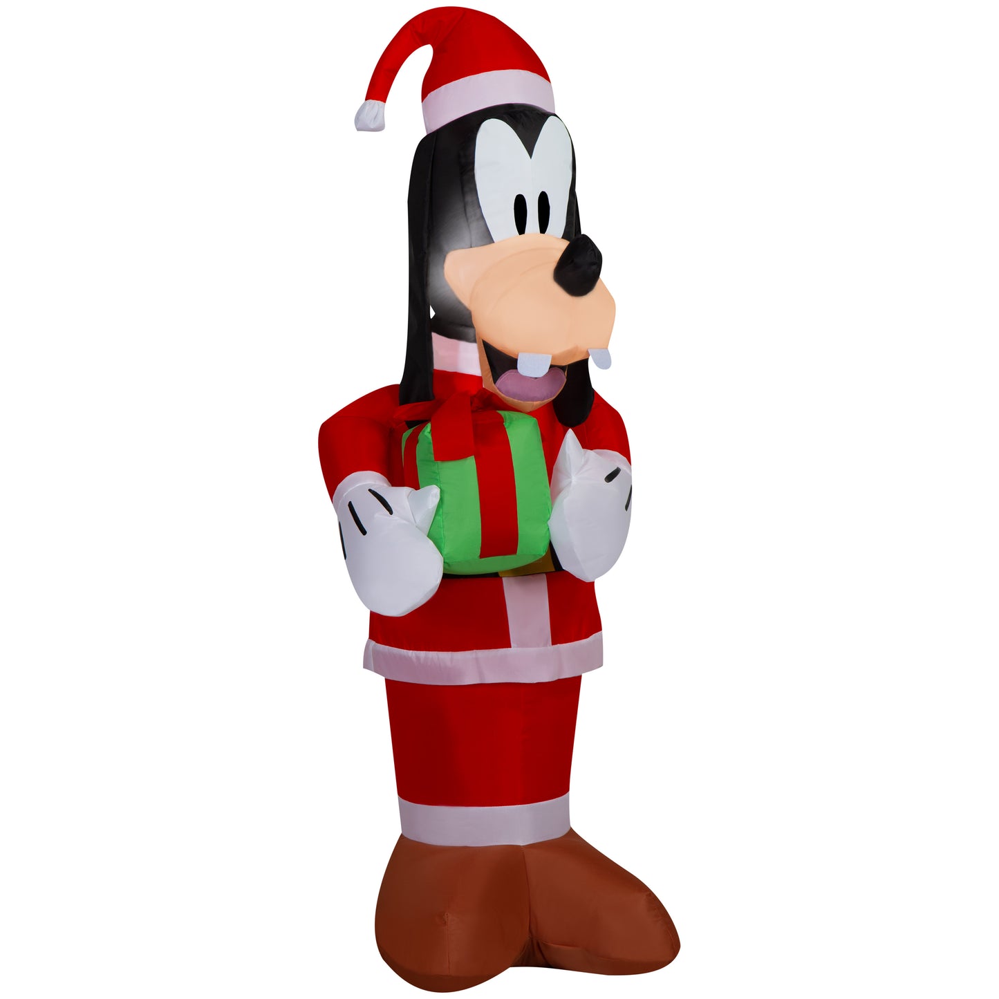 Christmas Inflatable Goofy in Santa Suit, 4 ft Tall