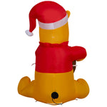 Load image into Gallery viewer, Gemmy Christmas Inflatable Winnie the Pooh in Santa Hat with Hunny Pot, 3 ft Tall, Multi
