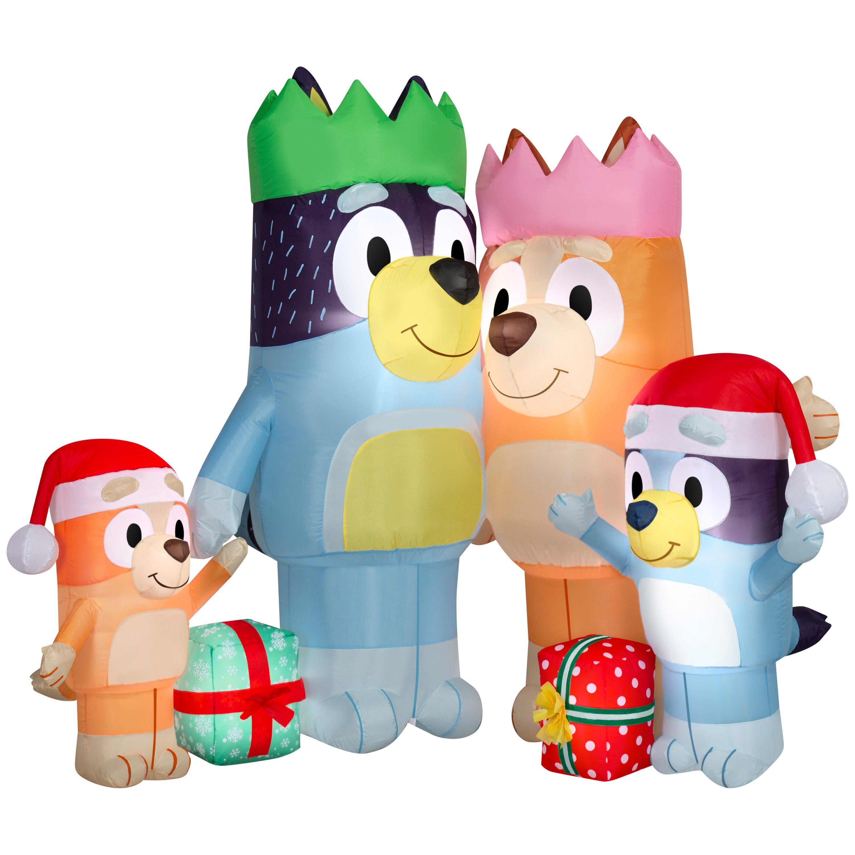 Gemmy Christmas Inflatable Bluey and Family Scene, 6 ft Tall, Multi ...