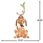 Load image into Gallery viewer, Gemmy Dr. Seuss Max Tinsel Yard Sculpture, 30-Inch, Pre-Lit LED Christmas Decor
