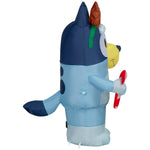 Load image into Gallery viewer, Gemmy Christmas Airblown Inflatable Bluey w/Antlers Holding Candy Cane Bluey, 3.5 ft Tall
