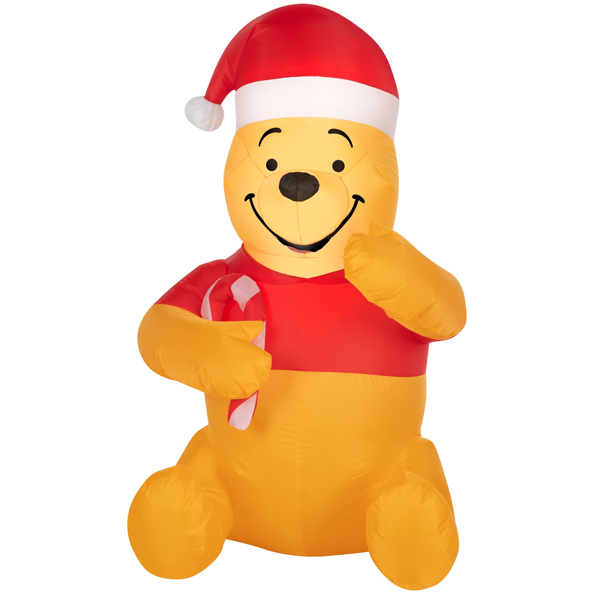 3.5-Ft Disney Winnie the Pooh in Santa Hat with Candy Cane Christmas Inflatable
