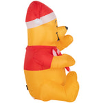 Load image into Gallery viewer, Gemmy Airblown Disney Winnie the Pooh in Santa Hat with Candy Cane Christmas Inflatable, 3.5-Ft, LED Yard Decor
