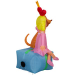 Load image into Gallery viewer, Gemmy Airblown Dr. Seuss Cindy Lou Who and Max Present Scene Christmas Inflatable, 4-Ft, Animated LED Yard Decor
