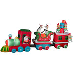 Load image into Gallery viewer, Gemmy Colossal Christmas Inflatable Train, 6.5 ft Tall, Multi
