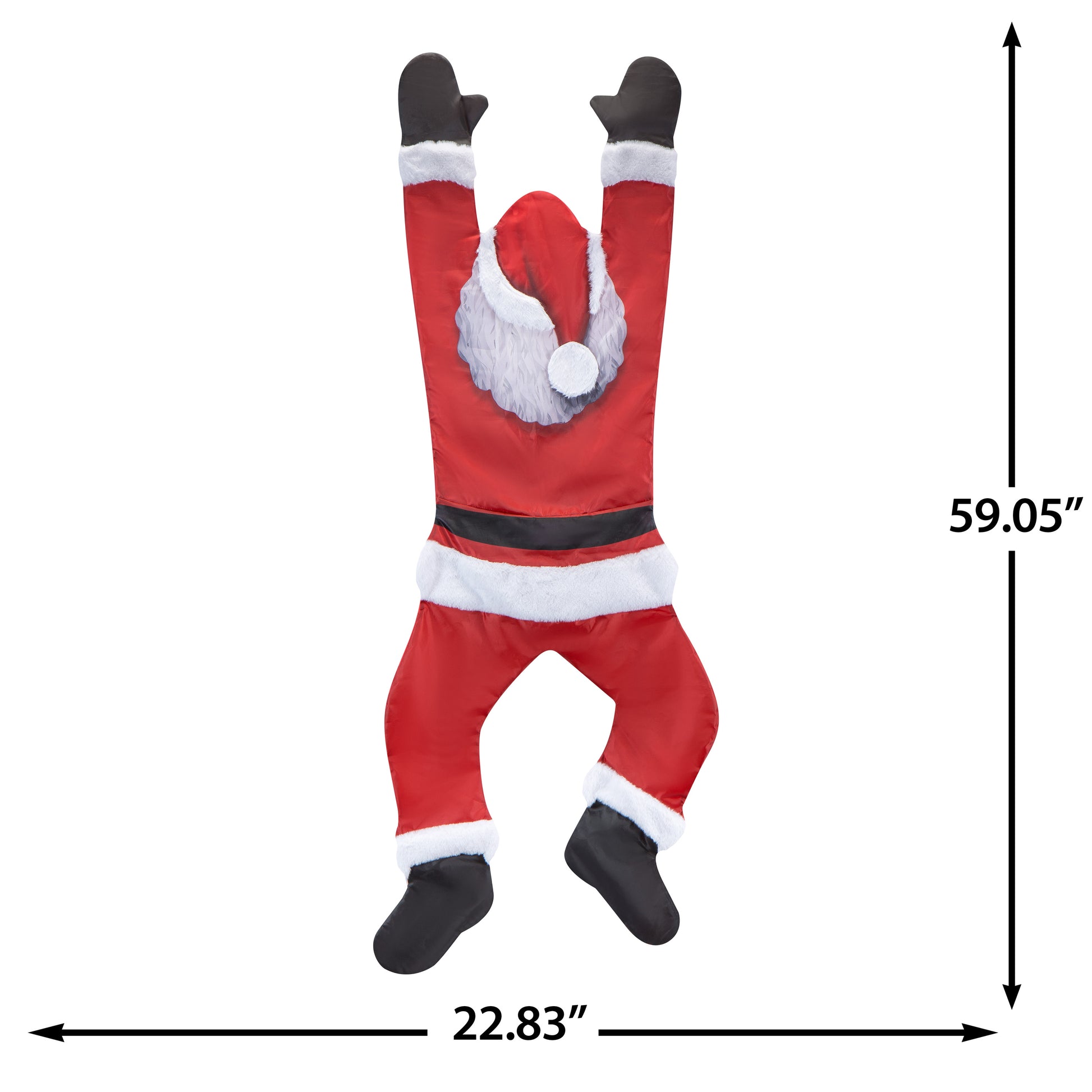 Realistic Hanging Santa Christmas Décor, 59-Inch, Indoor/Outdoor Christmas Décor dimensions