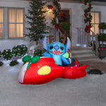 Load image into Gallery viewer, Gemmy Airblown Disney Stitch in Red Speeder Car with Light String Christmas Inflatable, 4-Ft, LED Yard Decor
