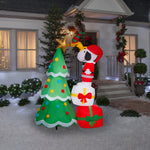 Load image into Gallery viewer, Gemmy Airblown Peanuts Snoopy with Woodstock Decorating Tree Christmas Inflatable, 6-Ft, LED Yard Decor
