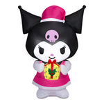 Load image into Gallery viewer, Gemmy Airblown Sanrio Kuromi with Yellow Present Christmas Inflatable, 4.5-Ft, LED Yard Decor
