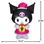 Load image into Gallery viewer, Gemmy Airblown Sanrio Kuromi with Yellow Present Christmas Inflatable, 4.5-Ft, LED Yard Decor
