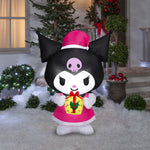 Load image into Gallery viewer, Gemmy Airblown Sanrio Kuromi with Yellow Present Christmas Inflatable, 4.5-Ft, LED Yard Decor
