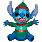 Load image into Gallery viewer, Gemmy Airblown Disney Stitch As Elf Christmas Inflatable, 4.5-Ft, LED Yard Decor
