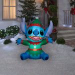 Load image into Gallery viewer, Gemmy Airblown Disney Stitch As Elf Christmas Inflatable, 4.5-Ft, LED Yard Decor
