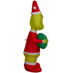 Load image into Gallery viewer, Gemmy Airblown Dr. Seuss Grinch I'm Here for the Presents Christmas Inflatable, 5.5-Ft, LED Yard Decor
