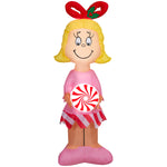 Load image into Gallery viewer, Gemmy Airblown Dr. Seuss Cindy Lou Who with Peppermint Christmas Inflatable, 5-Ft, LED Yard Decor
